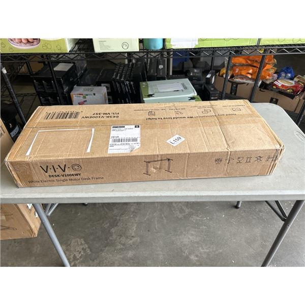 VIVO WHITE ELECTRIC SINGLE MOTOR DESK FRAME