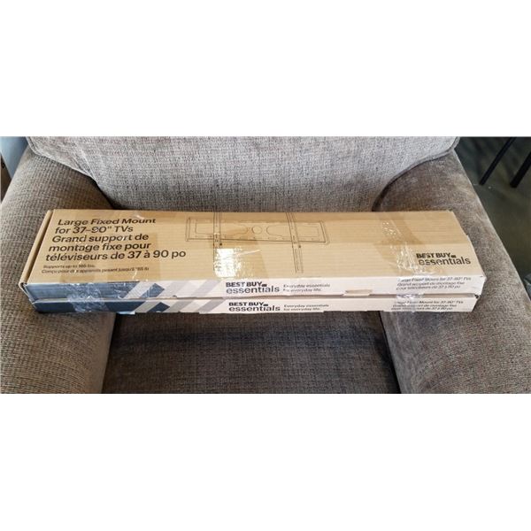 2 BEST BUY ESSENTIALS 37-90" FIXED TV WALL MOUNTS, RETAIL $59 EACH