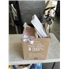 Image 1 : BOX OF SEWING SUPPLIES INCLUDING ZEWEIGART NEEDLEWORK FABRICS, JUBILEE CLOTH