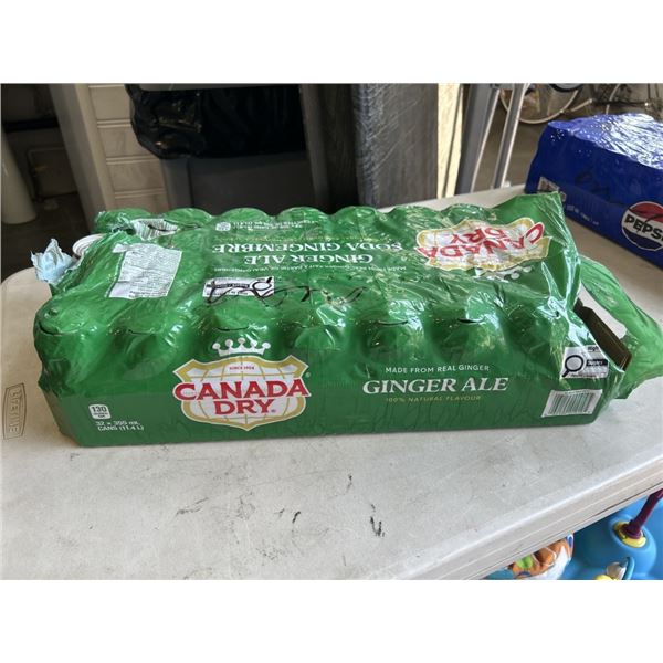 32 CANS CANADA DRY. A FEW CANS MIGHT BE MISSING
