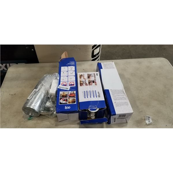3 ICO WHIP CREAM DISPENSERS AND A FRENCH FRY CUTTER