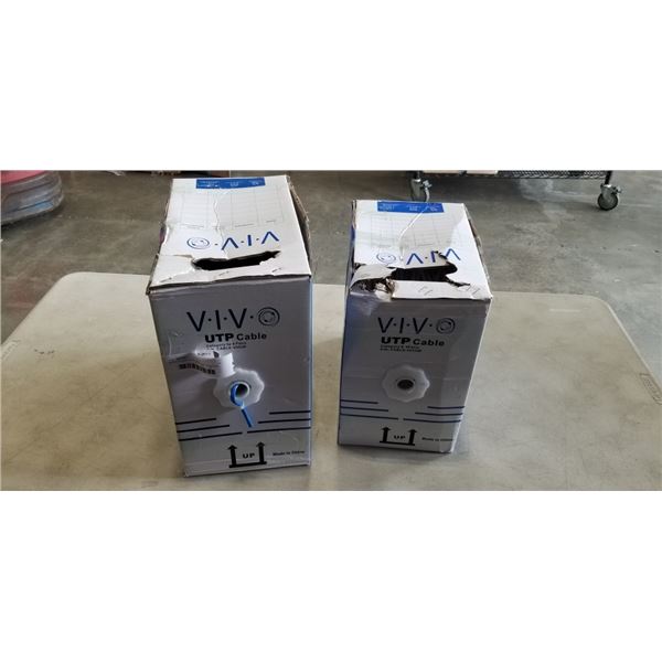 APPROX 500FT UTP CABLE CAT 5E 4 PAIR AND APPROX 250 FT UTP CABLE CAT 6 4 PAIRS