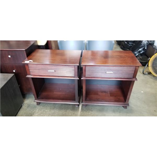 PAIR OF SOLID WOOD NIGHT STANDS