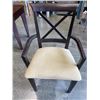 Image 2 : SINGLE DRAWER MAHOGANY DESK AND CROSS BACK UPHOLSTERED DINING CHAIR