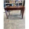 Image 3 : SINGLE DRAWER MAHOGANY DESK AND CROSS BACK UPHOLSTERED DINING CHAIR