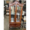 Image 1 : MAHOGANY DISPLAY CABINET WITH GLASS SHELF
