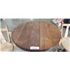 Image 6 : "WAGON WHEEL" TEAK IMPORTED 3 PIECE BAR SET. SWIVEL BAR STOOLS
