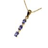 Image 1 : GOLD PLATED STERLING SILVER NATURAL TANZANITE PENDANT WITH GOLD PLATED STERLING SILVER CHAIN, W/A $5