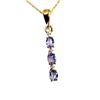 Image 2 : GOLD PLATED STERLING SILVER NATURAL TANZANITE PENDANT WITH GOLD PLATED STERLING SILVER CHAIN, W/A $5