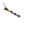 Image 3 : GOLD PLATED STERLING SILVER NATURAL TANZANITE PENDANT WITH GOLD PLATED STERLING SILVER CHAIN, W/A $5