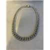 Image 2 : NEW PLATINUM PLATED 14.0MM SIMULATED DIAMOND (CZ) ICED OUT CUBAN LINK NECKLACE, 19.5" LONG