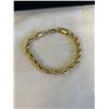 Image 2 : NEW 14K GOLD PLATED 6.0MM TWISTED ROPE BRACELET, 8" LONG