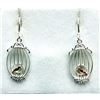 Image 1 : STERLING SILVER AND ROSE GOLD PLATED BIRD ELEMENT EARRINGS, W/A $350.00.