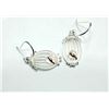 Image 4 : STERLING SILVER AND ROSE GOLD PLATED BIRD ELEMENT EARRINGS, W/A $350.00.