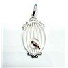 Image 1 : STERLING SILVER AND ROSE GOLD PLATED BIRD ELEMENT PENDANT, W/A $300.00.