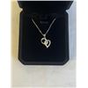 Image 2 : NEW S925 0.4CT SIMULATED DIAMOND (CZ) HEART NECKLACE, 16-18" LONG, MOUNTED IN 925 STERLING SILVER W 