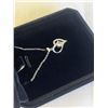Image 3 : NEW S925 0.4CT SIMULATED DIAMOND (CZ) HEART NECKLACE, 16-18" LONG, MOUNTED IN 925 STERLING SILVER W 