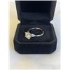 Image 2 : NEW S925 1.5CT MOISSANITE STONE TWIST RING, SIZE 7 MOUNTED IN 925 STERLING SILVER W/ WHITE GOLD OVER
