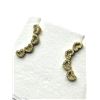 Image 3 : GOLD PLATED STERLING SILVER CZ EARRINGS, W/A $400.00.