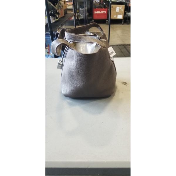 LEATHER TOTE BAG STAMPED HERMES