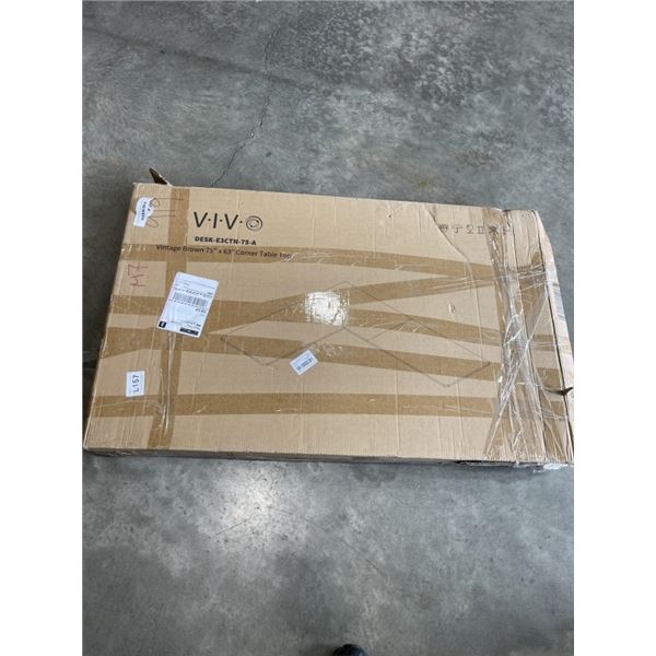 VIVO VINTAGE BROWN 75" X 63" CORNER TABLE TOP
