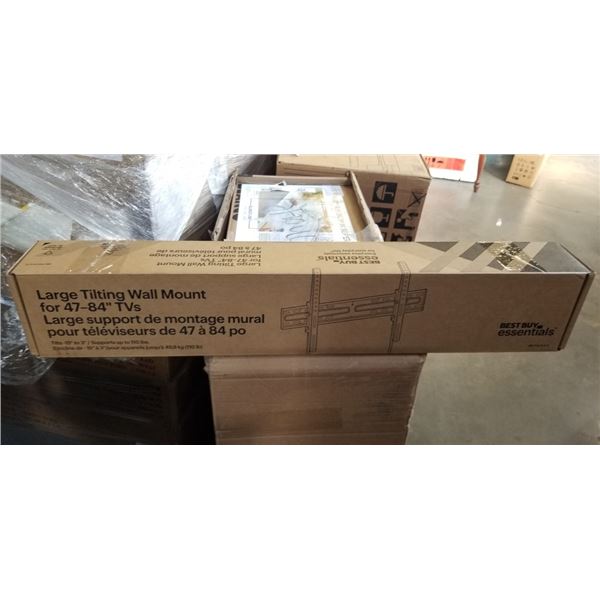 BEST BUY ESSENTIALS 47-84" TILTING TV WALL MOUNT, RETAIL $69