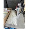 Image 2 : TRAY OF KNITTING/SEWING SUPPLIES INCLUDING KNITTING NEEDLES, STUFFING, EARRING STUDS