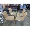 Image 1 : ROUND DINETTE TABLE WITH 4 RATTAN CHAIRS