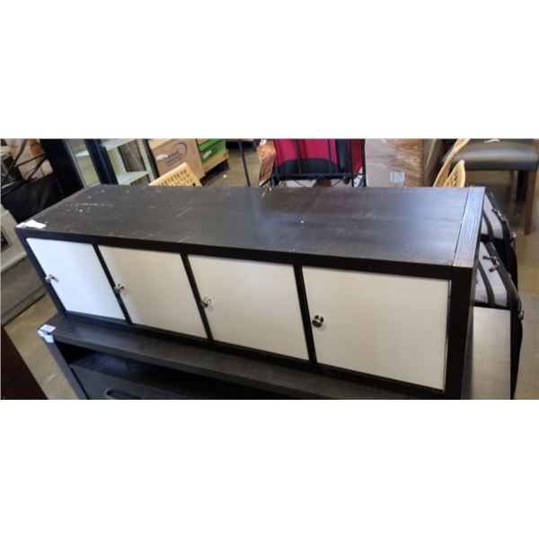 IKEA KALLAX BOOKCASE WITH WHITE DOORS