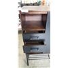 Image 3 : CRATE & BARREL STORAGE CABINET WITH METAL FRAME