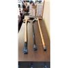 Image 1 : 3 WALKING CANES. 2 WOODEN AND 1 PLASTIC