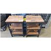 Image 1 : PAIR OF 3-SHELF SIDE TABLES