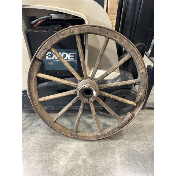 ANTIQUE WAGON WHEEL 38" DIAMETER