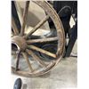 Image 3 : ANTIQUE WAGON WHEEL 38" DIAMETER