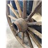Image 4 : ANTIQUE WAGON WHEEL 38" DIAMETER