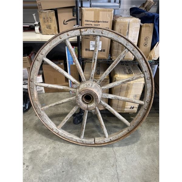 ANTIQUE WAGON WHEEL 43" DIAMETER