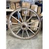 Image 1 : ANTIQUE WAGON WHEEL 43" DIAMETER