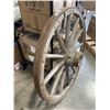 Image 3 : ANTIQUE WAGON WHEEL 43" DIAMETER
