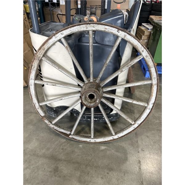 ANTIQUE WAGON WHEEL 51" DIAMETER