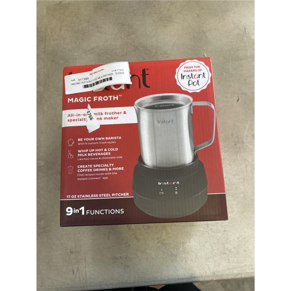 INSTANT POT 9-IN-1 17OZ MILK FROTHER - TESTED WORKING, RETAIL $89