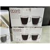 Image 3 : SET OF 6 NEW EPARE 12OZ COFFEE MUG SET, DUAL WALL INSULATED GLASS RETAIL $54 EACH, 3 SETS OF 2, TOTA
