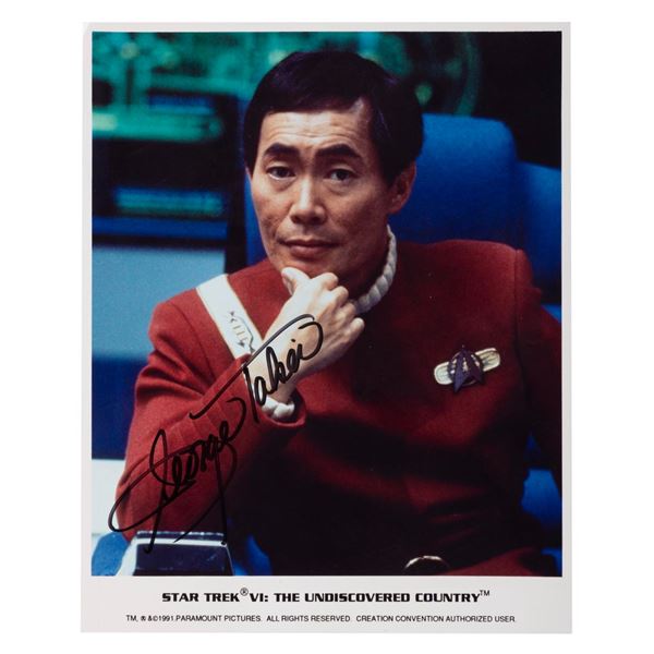 A George Takei Signed "Star Trek VI" Photograph.