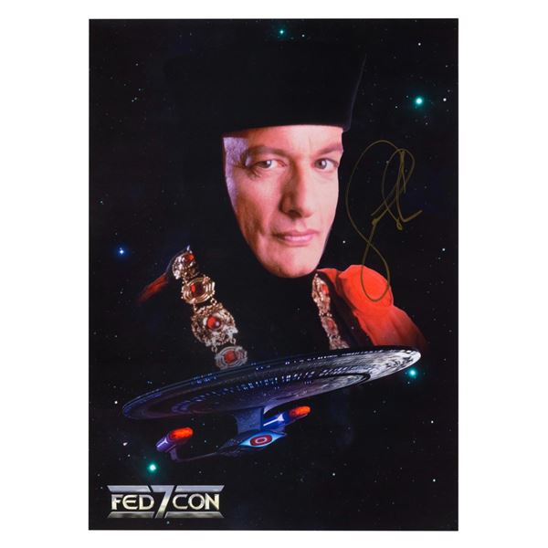 A John de Lancie as Q Signed Star Trek Photograph.