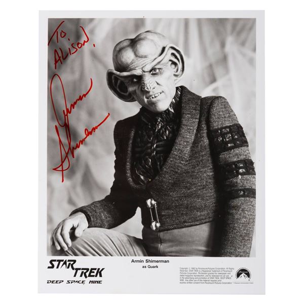 A "Star Trek: Deep Space Nine" Signed Quark Photo.