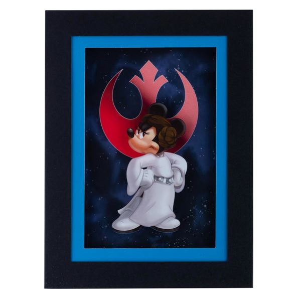 A Minnie Mouse As Princess Leia Laser Cel.