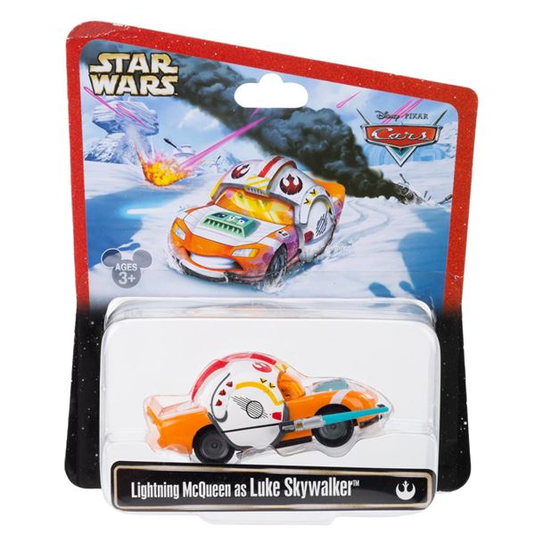 A Cars/Star Wars Lightning McQueen as Luke Skywalker Toy.