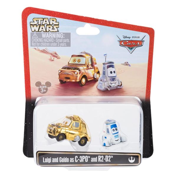 A Cars/Star Wars Luigi and Guido as C-3PO and R2-D2 Set.