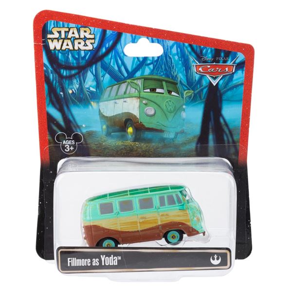 A Cars/Star Wars Fillmore as Yoda Diecast Toy.