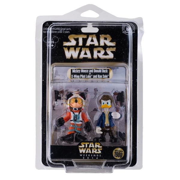 A Pair of Mickey Mouse and Donald Duck Star Wars Figures.