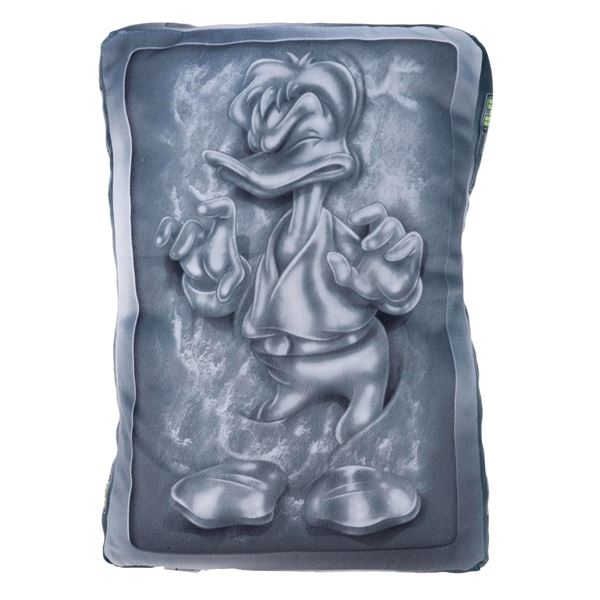 A Star Wars Donald Duck in Carbonite Pillow.